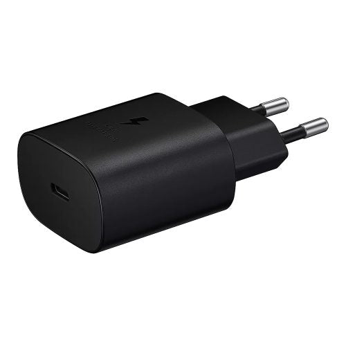 Samsung 25W adapter charging Galaxy phone in use