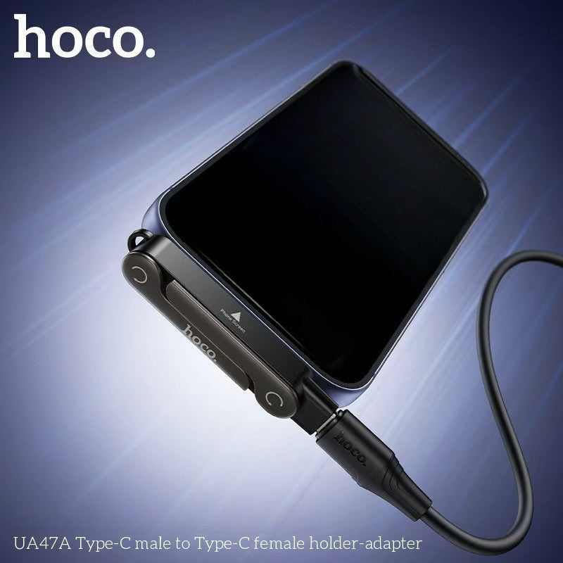 HOCO UA47 mobile adapter stand with charging support and ergonomic design.
