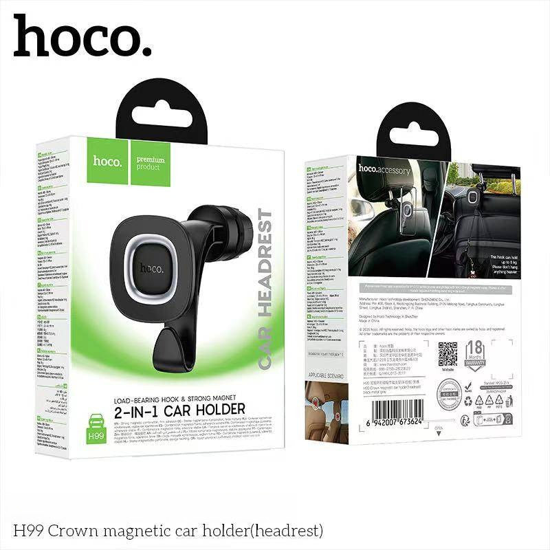 HOCO H99 2-in-1 headrest holder rear passenger view