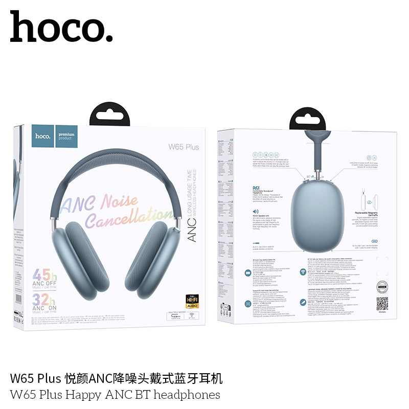 HOCO W65 Plus ANC Headphones – USB-C Charging Port