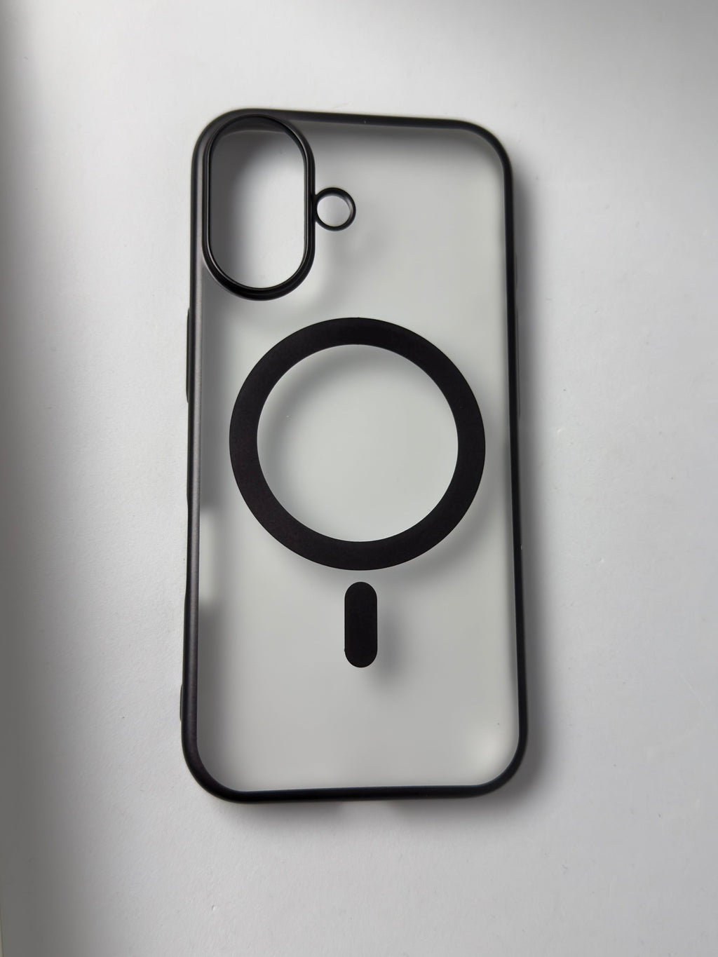 MagSafe clear matte iPhone 17 case slim profile side view