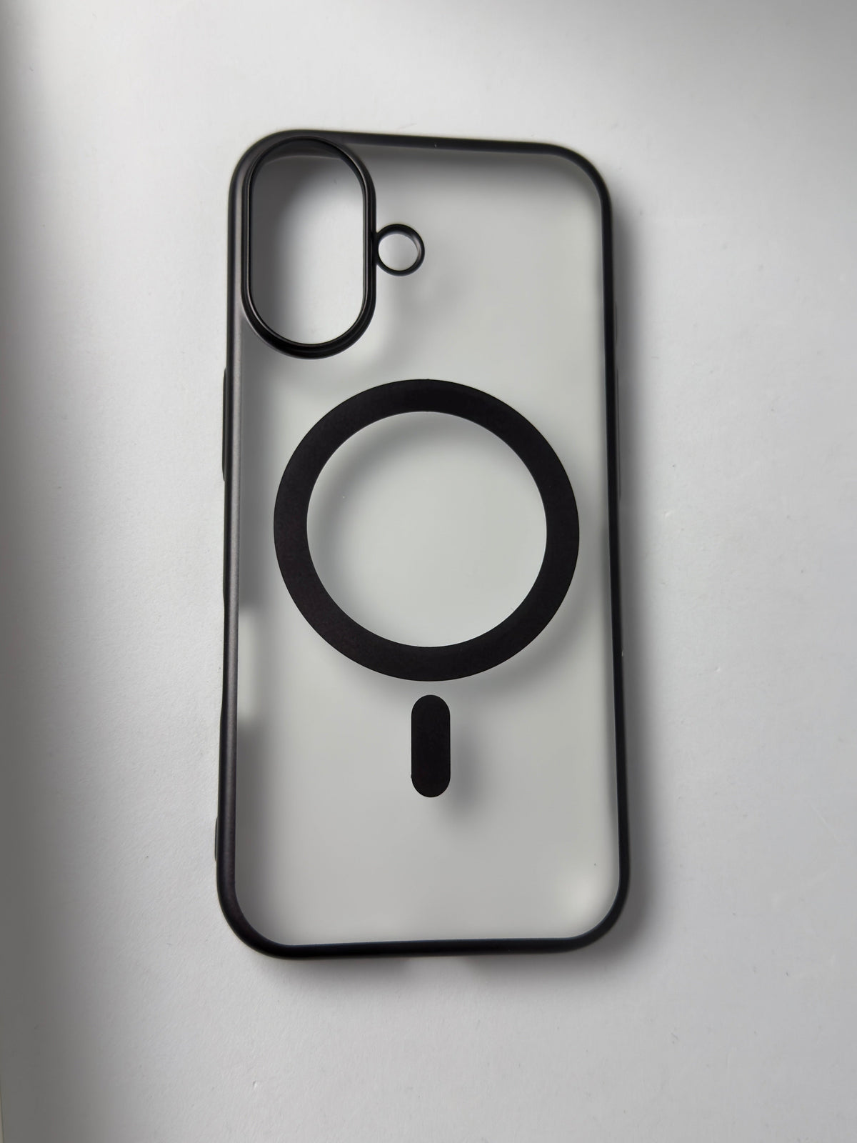 MagSafe clear matte iPhone 17 case slim profile side view