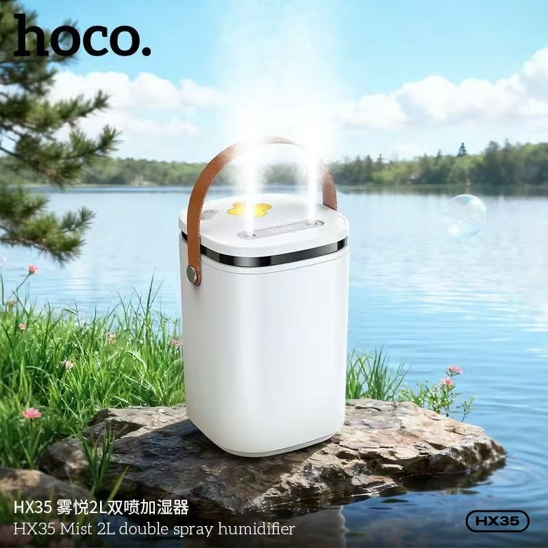 Hoco 2L humidifier with quiet operation and night light feature
