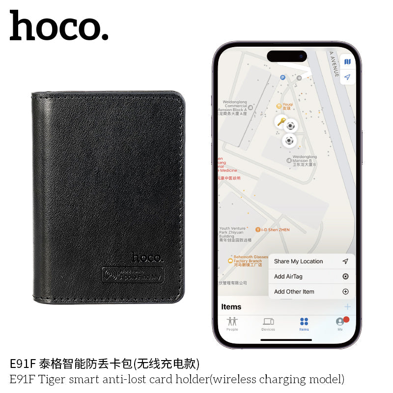 HOCO E91F smart tracker for anti lost wallet use