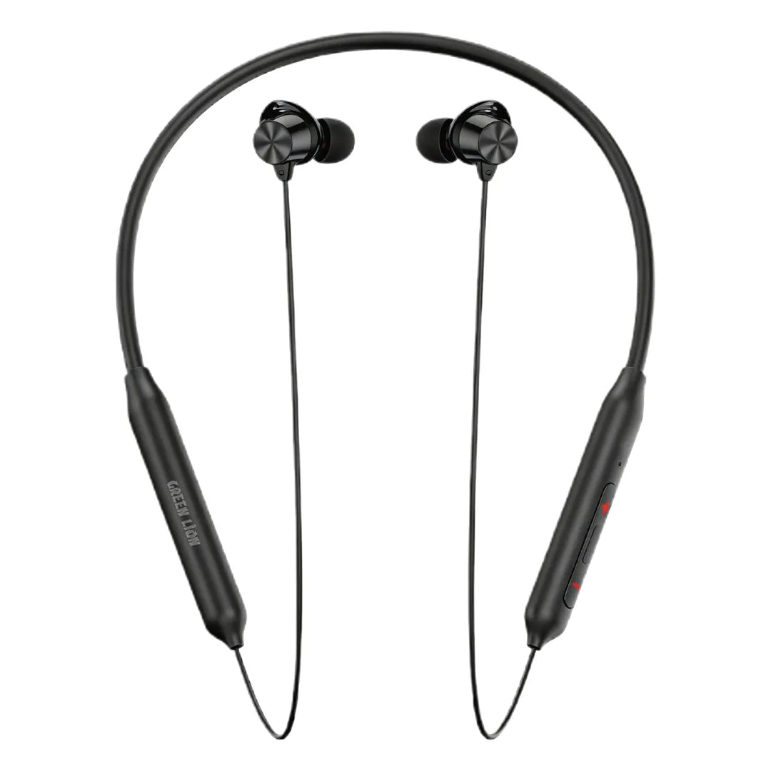 Green Lion Move X Wireless Neckband Earphones Black – Bluetooth 5.3