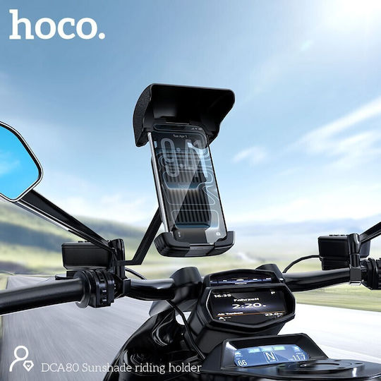 Rearview mirror phone holder setup HOCO DCA80
