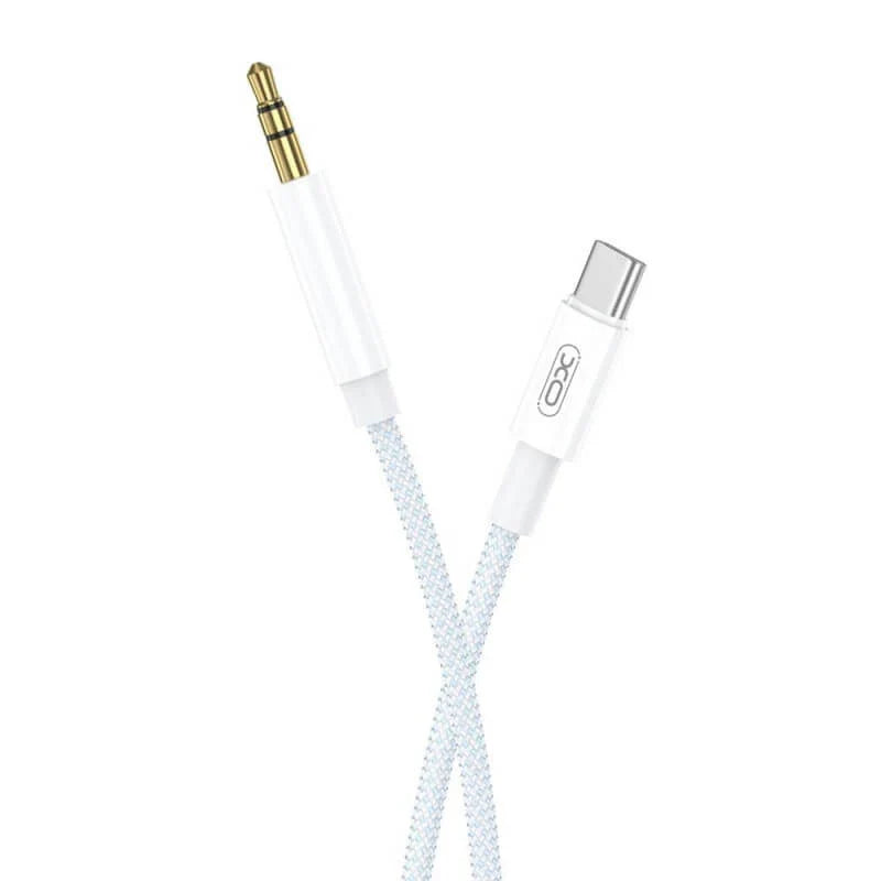 XO USB-C to 3.5mm AUX audio cable front view