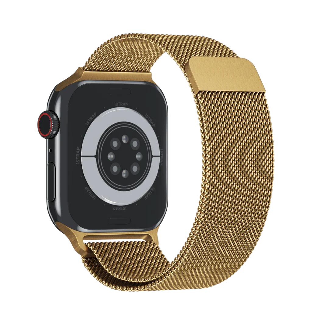 Stainless Steel Apple Watch Band – Yellow Gold Link Bracelet